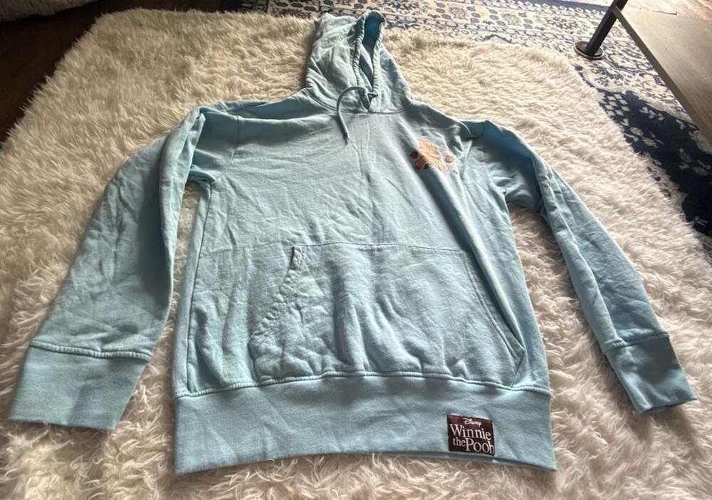 Disney Winnie the Pooh‎ "Berry Sweet" Light Blue Graphic Hoodie